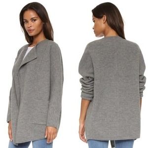 Madewell Oversized Relaxed Fit Merino Wool Cardigan Sweater Gray XS/S